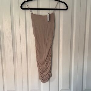 Elegant Tan Women's Skirt rouched